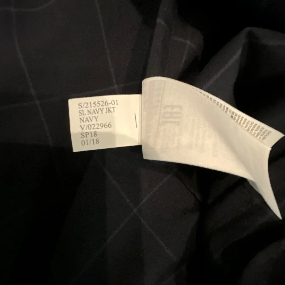 Banana Republic Mens 44R Slim Performance Smart Weight Wool Navy Blazer‎ Jacket